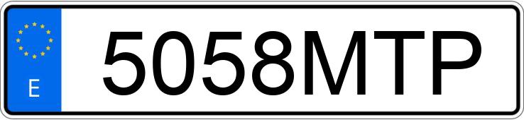Numer rejestracyjny 5058MTP posiada AUDI A3