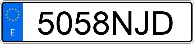 Numer rejestracyjny 5058NJD posiada MG ZS Numer rejestracyjny 5058NJD posiada MG ZS