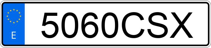 Numer rejestracyjny 5060CSX posiada CITROEN C5