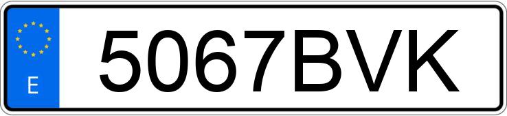 Numer rejestracyjny 5067BVK posiada SEAT IBIZA