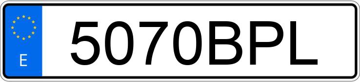 Numer rejestracyjny 5070BPL posiada PEUGEOT 206