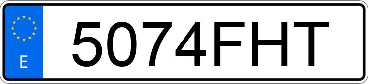 Numer rejestracyjny 5074FHT posiada PEUGEOT BOXER