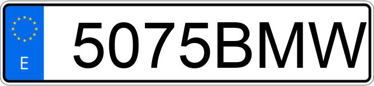 Numer rejestracyjny 5075BMW posiada MERCEDES VITO