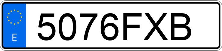 Numer rejestracyjny 5076FXB posiada RENAULT KANGOO