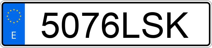 Numer rejestracyjny 5076LSK posiada LAND ROVER RANGE ROVER VELAR