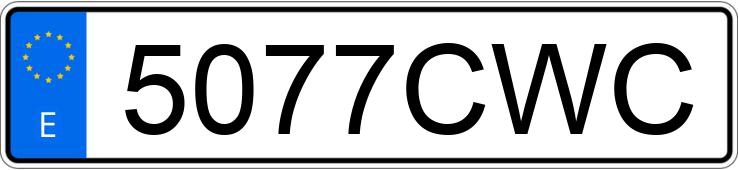 Numer rejestracyjny 5077CWC posiada RENAULT CLIO