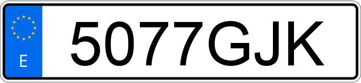 Numer rejestracyjny 5077GJK posiada TOYOTA RAV4