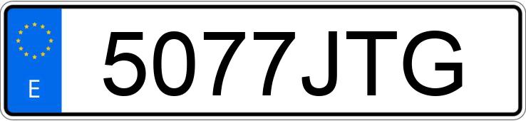 Numer rejestracyjny 5077JTG posiada VOLKSWAGEN GOLF SPORTSVAN