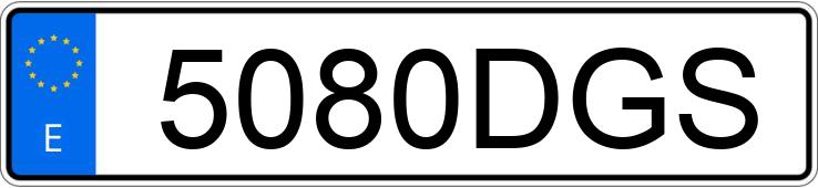 Le numéro d’enregistrement 5080DGS a SEAT IBIZA