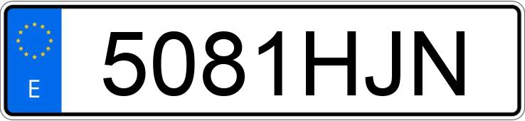 Numer rejestracyjny 5081HJN posiada VOLKSWAGEN GOLF