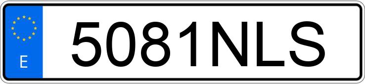 Numer rejestracyjny 5081NLS posiada MG MG3