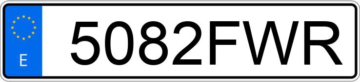 Numer rejestracyjny 5082FWR posiada PEUGEOT 807