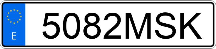 Numer rejestracyjny 5082MSK posiada OPEL GRANDLAND