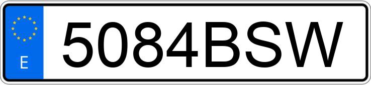 Numer rejestracyjny 5084BSW posiada MERCEDES C (203)