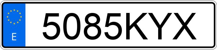 Numer rejestracyjny 5085KYX posiada BMW X1