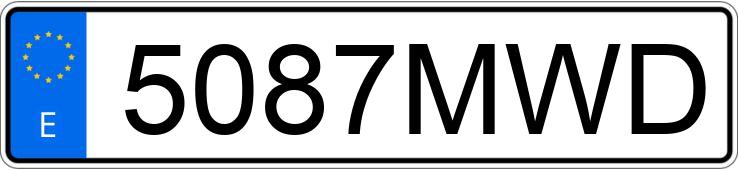 Numer rejestracyjny 5087MWD posiada BMW X2