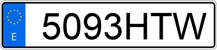 Registreringsnummeret 5093HTW har BMW SERIE 3