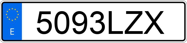 Numer rejestracyjny 5093LZX posiada JAGUAR F PACE