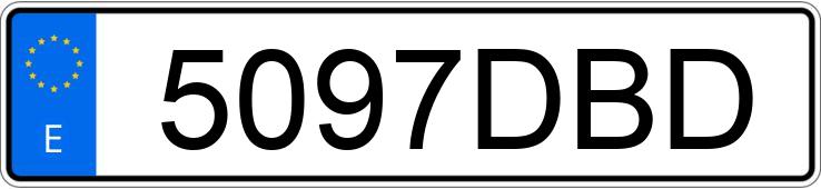 Il numero di registrazione 5097DBD ha BMW SERIE 5