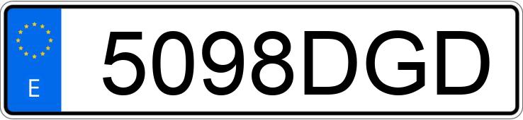 Numer rejestracyjny 5098DGD posiada BMW SERIE 3