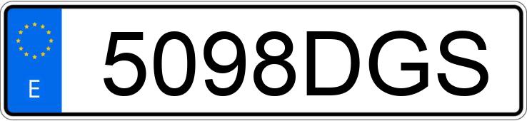 Numer rejestracyjny 5098DGS posiada PEUGEOT 307