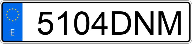 Numer rejestracyjny 5104DNM posiada PEUGEOT 206