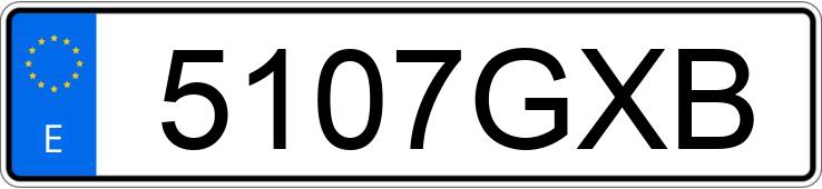 Numer rejestracyjny 5107GXB posiada VOLKSWAGEN GOLF