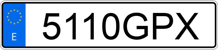 Numer rejestracyjny 5110GPX posiada TOYOTA VERSO