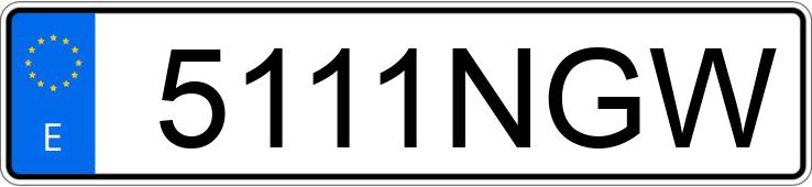 Numer rejestracyjny 5111NGW posiada BMW SERIE 1