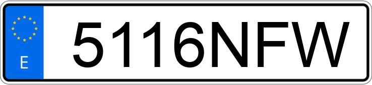 Numer rejestracyjny 5116NFW posiada BMW SERIE 3