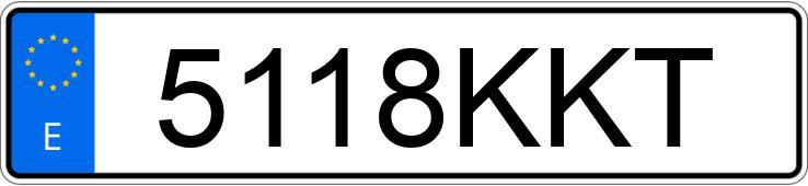 Numer rejestracyjny 5118KKT posiada SEAT IBIZA