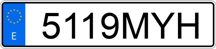 Numer rejestracyjny 5119MYH posiada HYUNDAI KONA