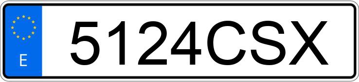 Numer rejestracyjny 5124CSX posiada MITSUBISHI ECLIPSE