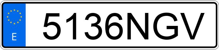 Numer rejestracyjny 5136NGV posiada MG ZS EV COMFORT LONG RANGE 72KWH