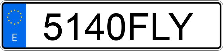 Numer rejestracyjny 5140FLY posiada AUDI A3