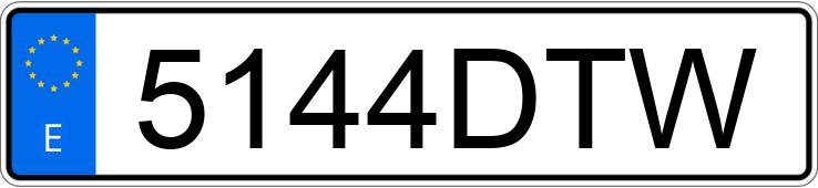 Numer rejestracyjny 5144DTW posiada SEAT IBIZA