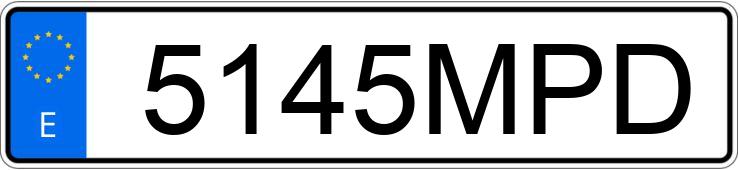 Numer rejestracyjny 5145MPD posiada VOLKSWAGEN GOLF