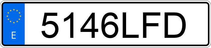 Numer rejestracyjny 5146LFD posiada VOLKSWAGEN GOLF