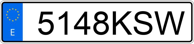 Numer rejestracyjny 5148KSW posiada VOLKSWAGEN GOLF