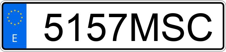 Numer rejestracyjny 5157MSC posiada VOLKSWAGEN TOURAN