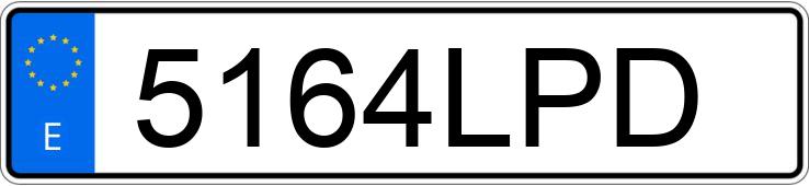Numer rejestracyjny 5164LPD posiada VOLKSWAGEN GOLF