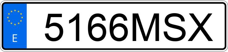 Numer rejestracyjny 5166MSX posiada Lexus 