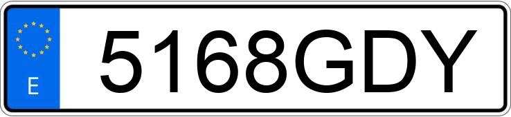 Numer rejestracyjny 5168GDY posiada ALFA ROMEO 147