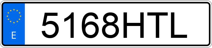 Numer rejestracyjny 5168HTL posiada VOLKSWAGEN GOLF