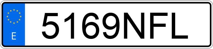 Numer rejestracyjny 5169NFL posiada AUDI A1 SPORTBACK