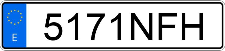 Numer rejestracyjny 5171NFH posiada BMW I4