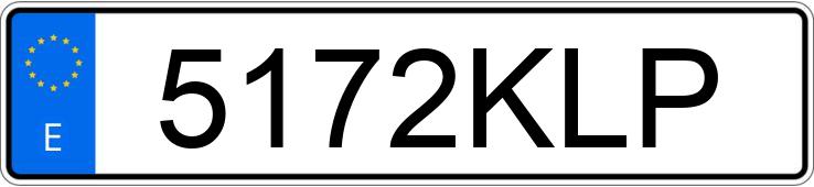 Numer rejestracyjny 5172KLP posiada VOLKSWAGEN GOLF