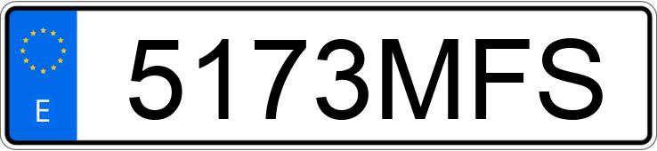 Numer rejestracyjny 5173MFS posiada VOLKSWAGEN GOLF