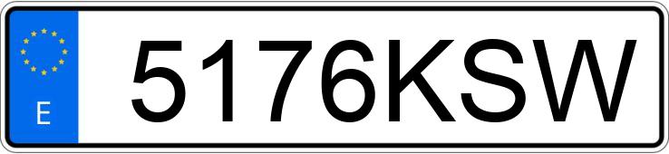 Numer rejestracyjny 5176KSW posiada SEAT LEON