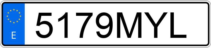 Numer rejestracyjny 5179MYL posiada FORD MUSTANG